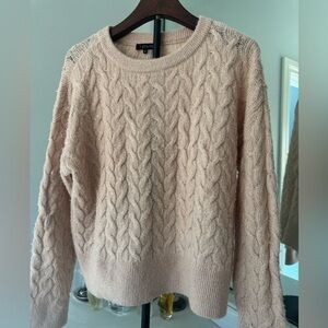 1. State Women's Cable Knit Sweater - Pink US M